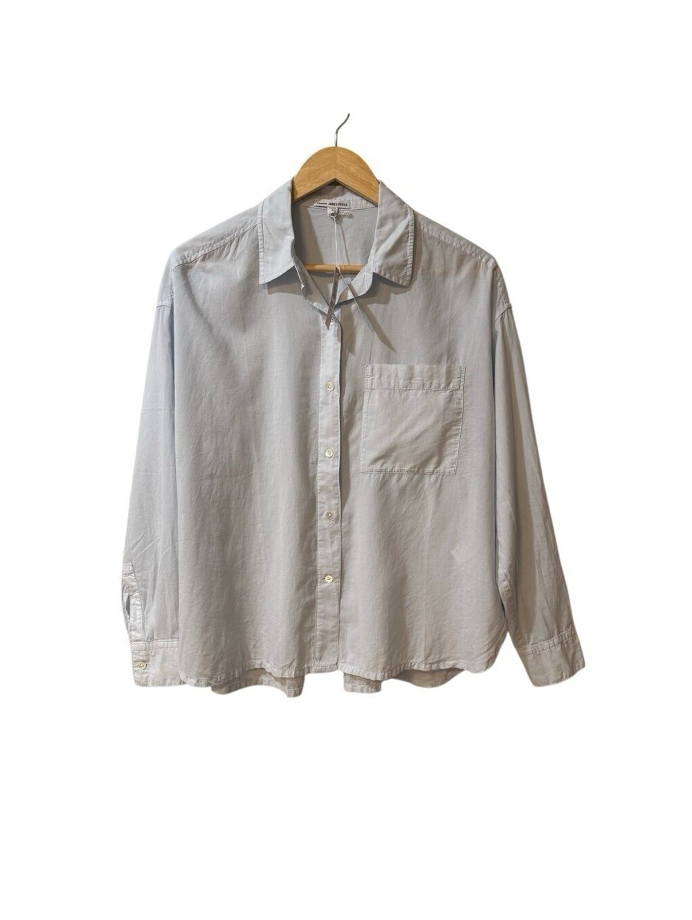 James Perse Cotton Oversized Shirt Oversized Size 2 Long Sleeve Button-Up Shirt